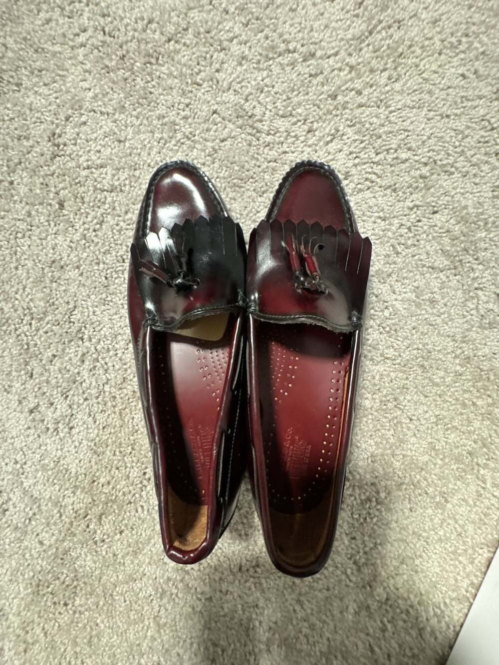 G.H. Bass Weejuns Tassel Kiltie Loafers Burgundy Leather